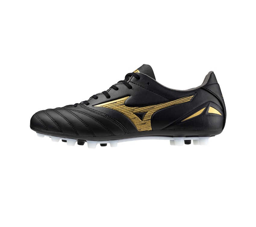 Mizuno Morelia Neo 4 Pro AG Black/Gold/Black BOOTMEISTER Football